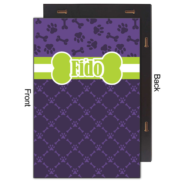 Pawprints & Bones 20x30 Wood Print - Front & Back View