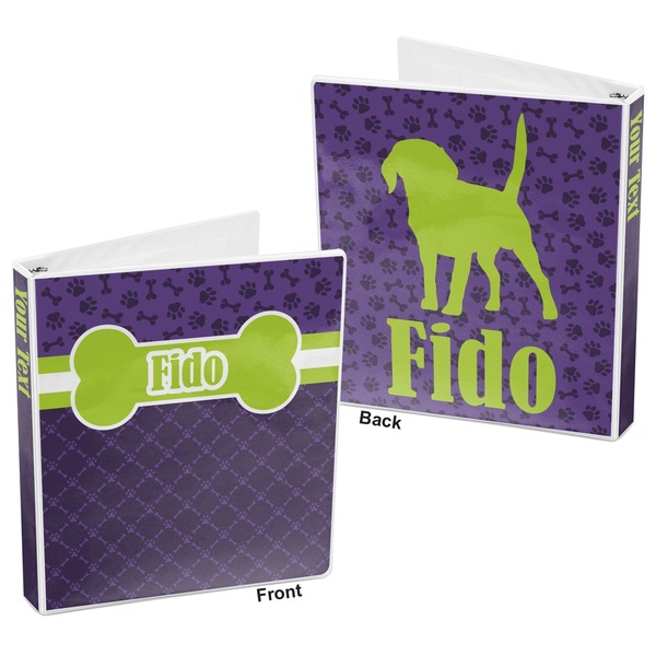 Pawprints & Bones 3-Ring Binder Front and Back