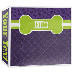 Pawprints & Bones 3-Ring Binder - 3 inch (Personalized)
