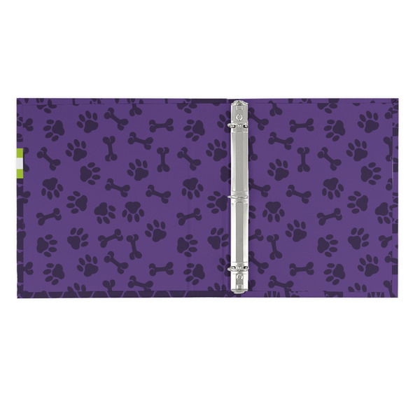 Pawprints & Bones 3 Ring Binders - Full Wrap - 1" - OPEN INSIDE
