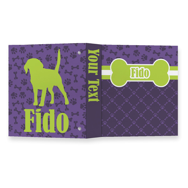 Pawprints & Bones 3 Ring Binders - Full Wrap - 1" - OPEN OUTSIDE