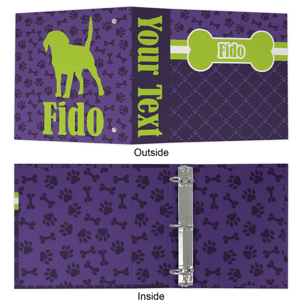 Pawprints & Bones 3 Ring Binders - Full Wrap - 2" - APPROVAL