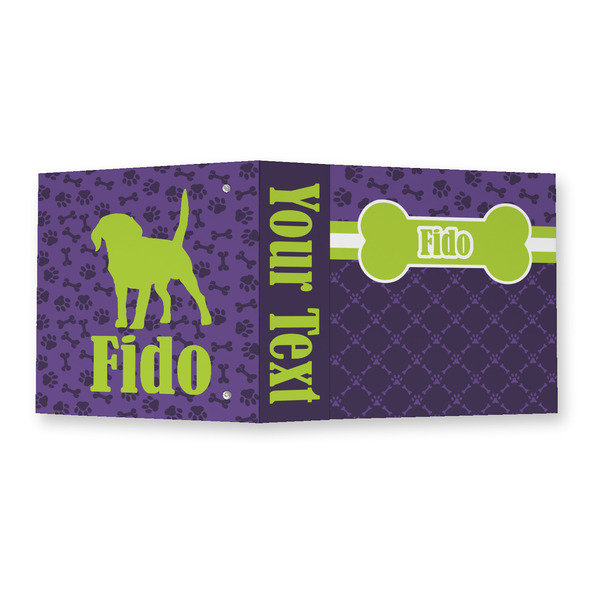 Pawprints & Bones 3 Ring Binders - Full Wrap - 2" - OPEN OUTSIDE