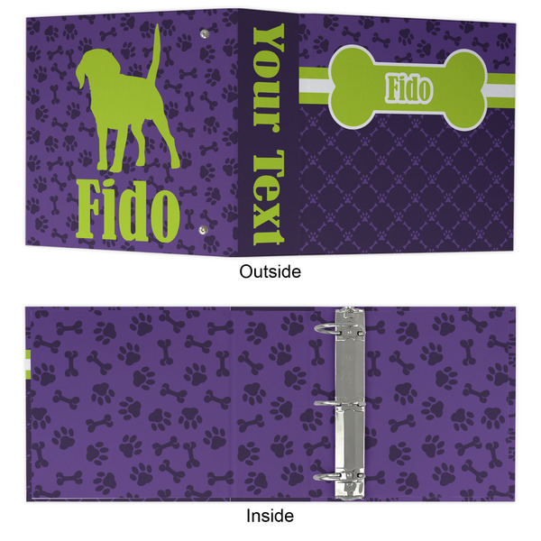 Pawprints & Bones 3 Ring Binders - Full Wrap - 3" - APPROVAL