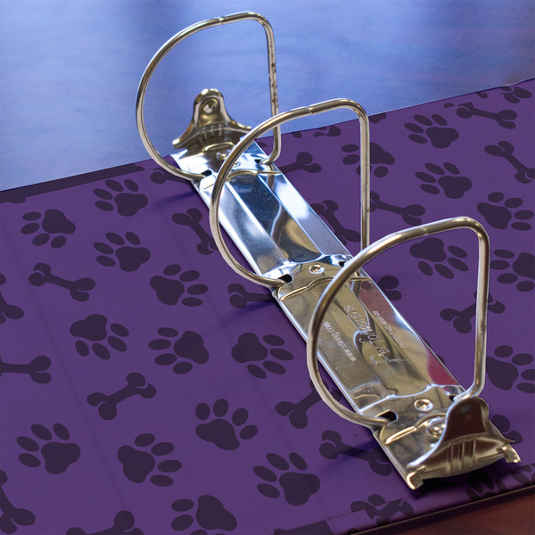 Pawprints & Bones 3 Ring Binders - Full Wrap - 3" - DETAIL