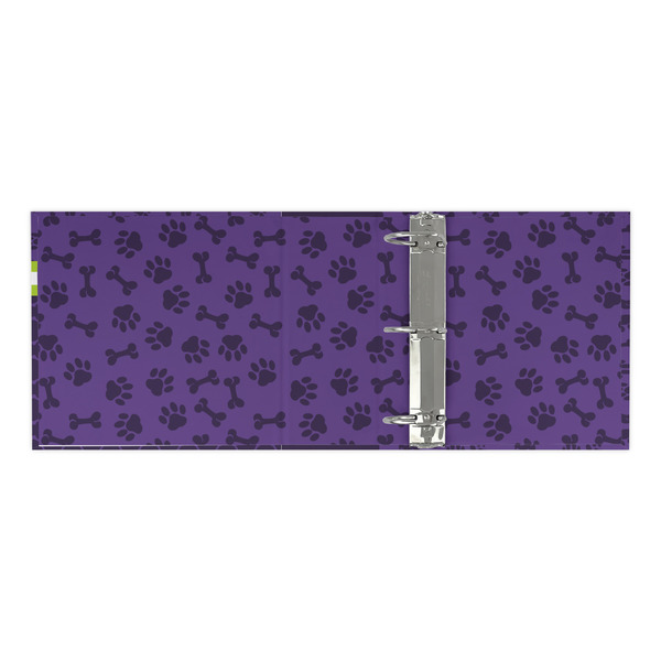 Pawprints & Bones 3 Ring Binders - Full Wrap - 3" - OPEN INSIDE