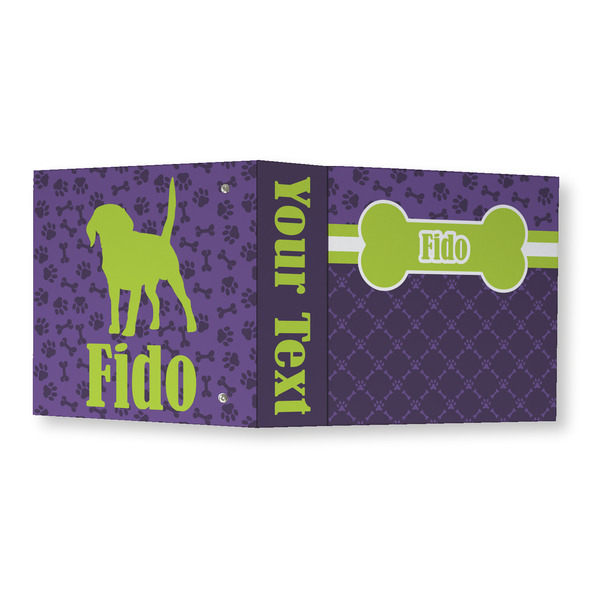 Pawprints & Bones 3 Ring Binders - Full Wrap - 3" - OPEN OUTSIDE