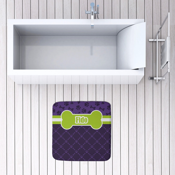 Pawprints & Bones 48x48 Foam Memory Mat - LIFESTYLE