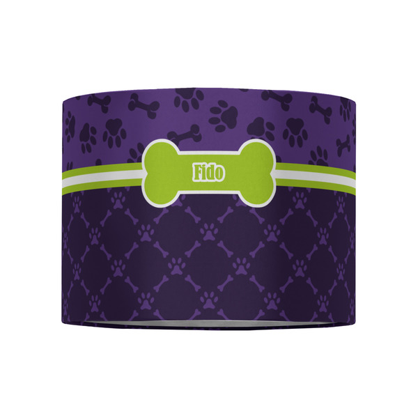 Pawprints & Bones 8" Drum Lampshade - FRONT (Fabric)