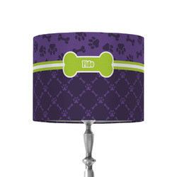 Pawprints & Bones 8" Drum Lamp Shade - Fabric (Personalized)