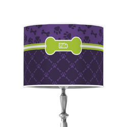 Pawprints & Bones 8" Drum Lamp Shade - Poly-film (Personalized)
