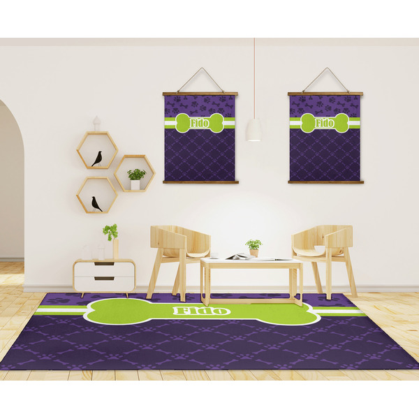 Pawprints & Bones 8'x10' Indoor Area Rugs - IN CONTEXT