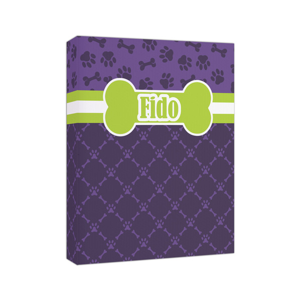 Pawprints & Bones 8x10 - Canvas Print - Angled View