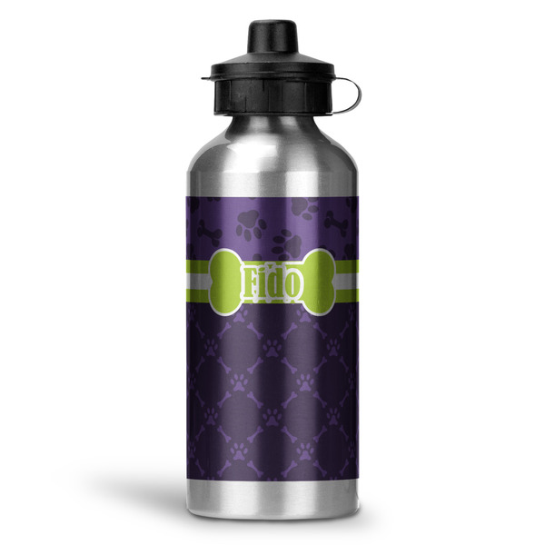 Custom Pawprints & Bones Water Bottles - 20 oz - Aluminum (Personalized)