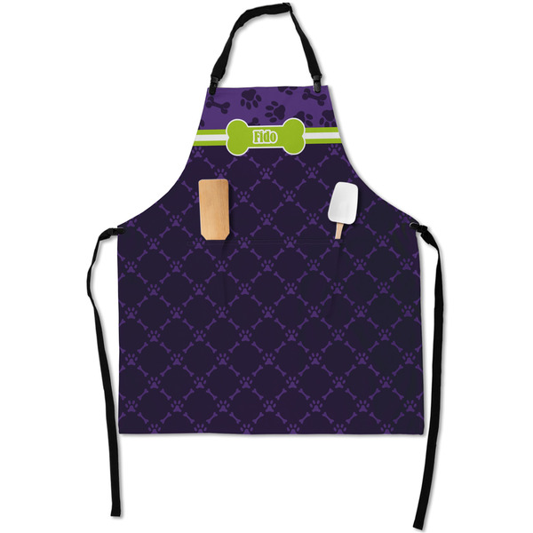 Pawprints & Bones Apron - Flat with Props (MAIN)