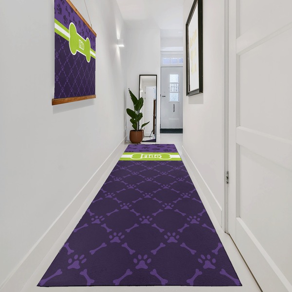 Pawprints & Bones Area Rug Sizes - In Context (vertical)