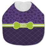 Pawprints & Bones Jersey Knit Baby Bib w/ Name or Text