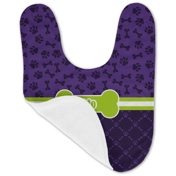 Pawprints & Bones Baby Bib - AFT folded