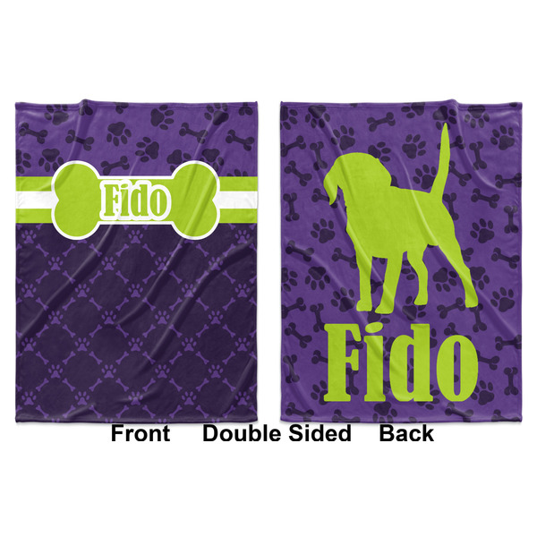 Pawprints & Bones Baby Blanket (Double Sided - Printed Front and Back)