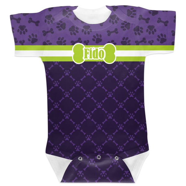 Custom Pawprints & Bones Baby Bodysuit 3-6 (Personalized)