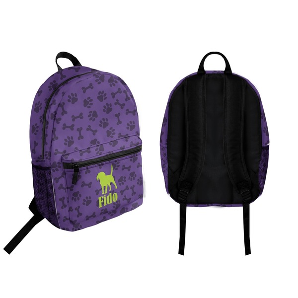 Pawprints & Bones Backpack front and back - Apvl