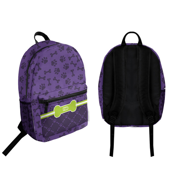 Pawprints & Bones Backpack front and back - Apvl