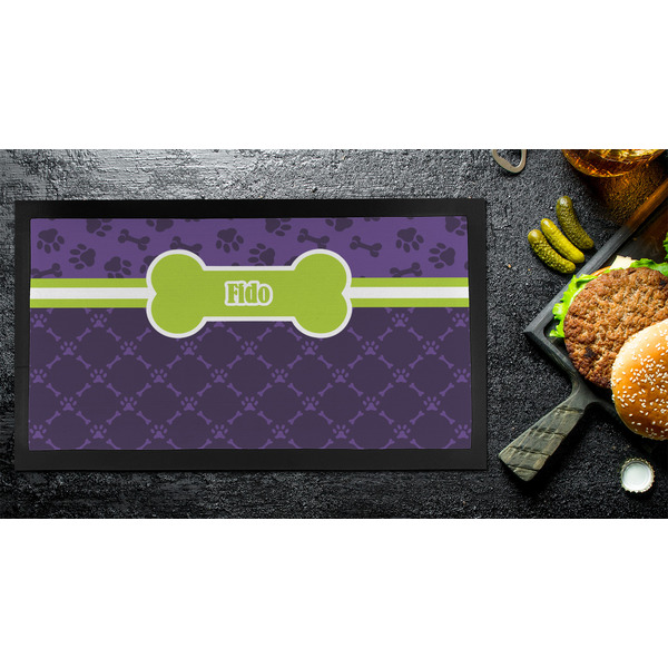 Pawprints & Bones Bar Mat - Small - LIFESTYLE