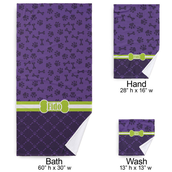 Pawprints & Bones Bath Towel Sets - 3-piece - Approval