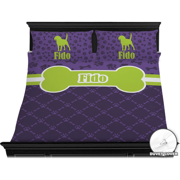 Pawprints & Bones Bedding Set (King) - Duvet