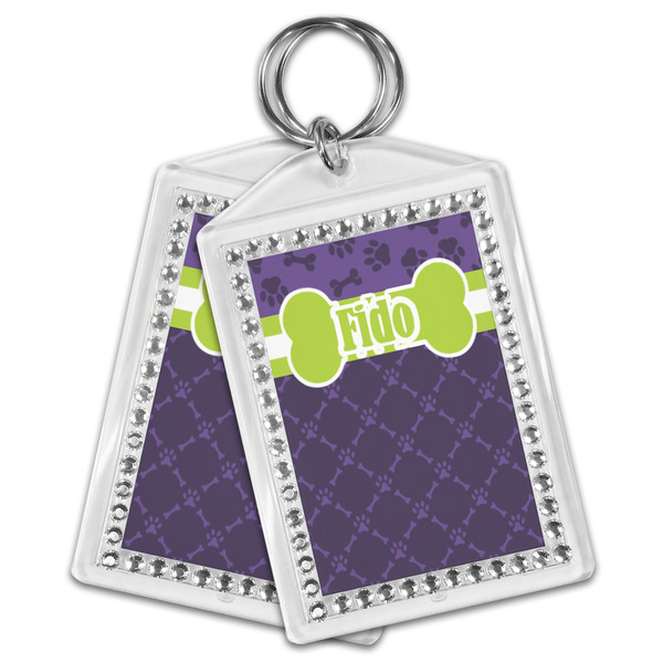 Pawprints & Bones Bling Keychain - MAIN