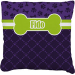 Pawprints & Bones Faux-Linen Throw Pillow 26" (Personalized)