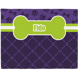 Pawprints & Bones Woven Fabric Placemat - Twill w/ Name or Text