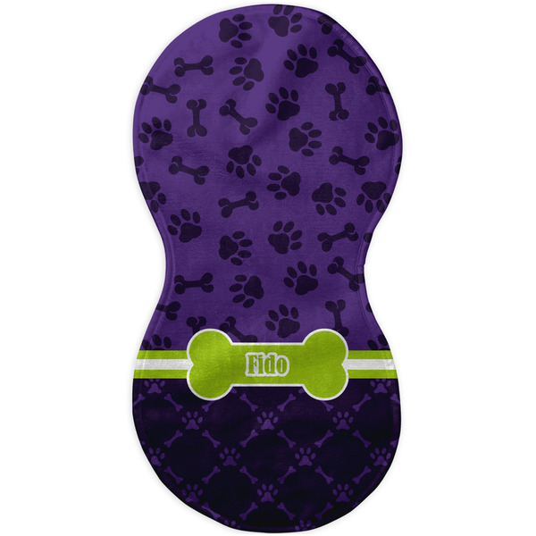 Pawprints & Bones Burp Peanut Shaped Flat