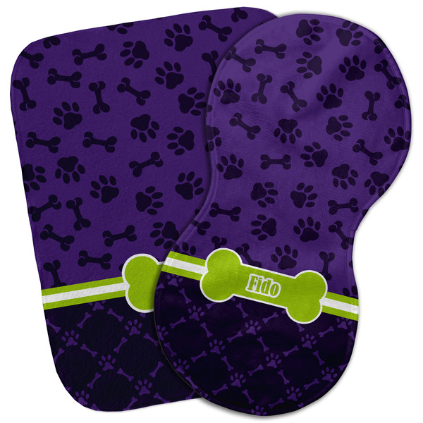 Custom Pawprints & Bones Burp Cloth (Personalized)