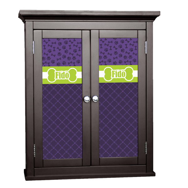 Custom Pawprints & Bones Cabinet Decal - XLarge (Personalized)