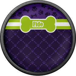 Pawprints & Bones Cabinet Knob (Black) (Personalized)