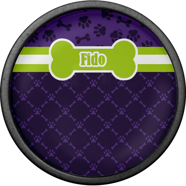 Pawprints & Bones Cabinet Knob - Black - Front