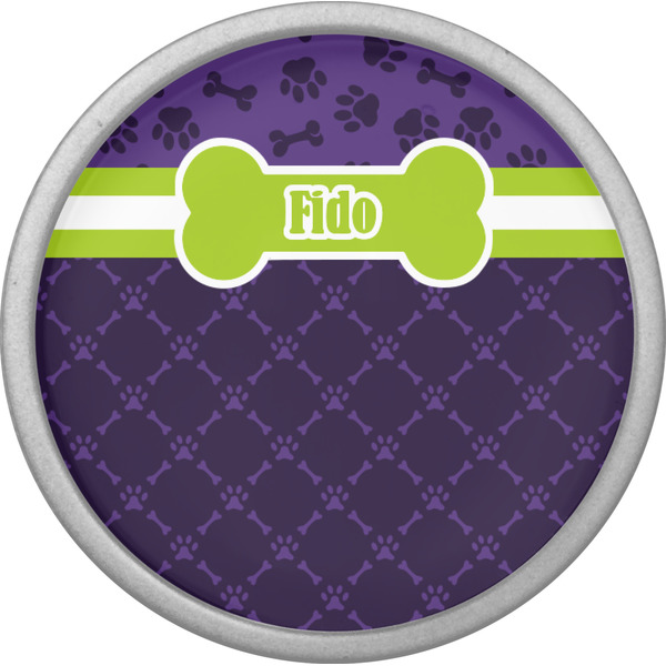 Pawprints & Bones Cabinet Knob - Nickel - Front