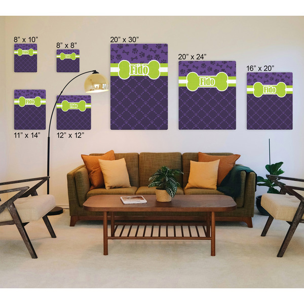 Pawprints & Bones Canvas Prints - Multiple Sizes