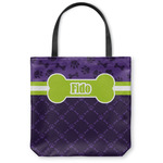 Pawprints & Bones Canvas Tote Bag - Small - 13"x13" (Personalized)