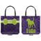 Pawprints & Bones Canvas Tote - Front and Back