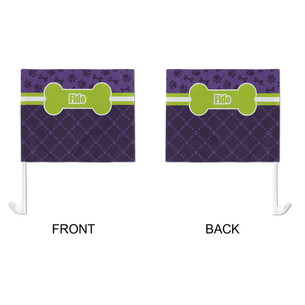 Pawprints & Bones Car Flag - Large - APPROVAL