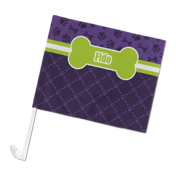 Custom Pawprints & Bones Car Flag - Large (Personalized)