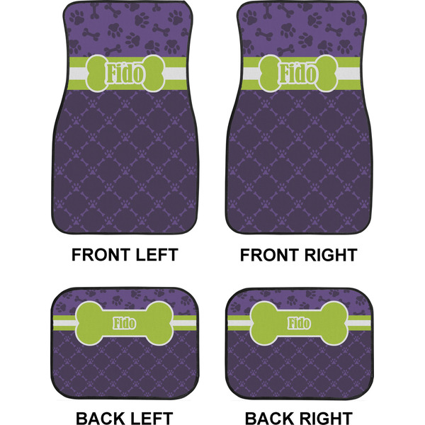 Pawprints & Bones Car Floor Mats Set (2F + 2B)