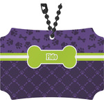 Pawprints & Bones Rear View Mirror Ornament (Personalized)