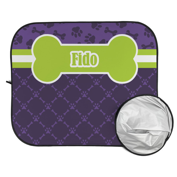 Pawprints & Bones Car Sun Shades - FOLDED & UNFOLDED