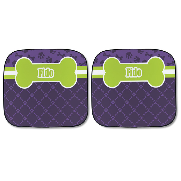 Pawprints & Bones Car Sun Shades - FRONT