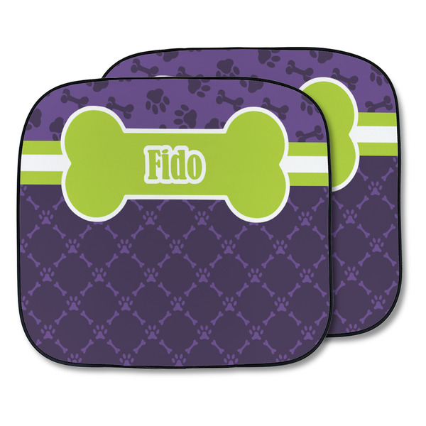 Custom Pawprints & Bones Car Sun Shade - Two Piece (Personalized)