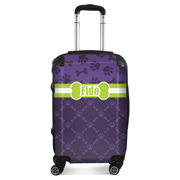 Custom Pawprints & Bones Suitcase - 20" Carry On (Personalized)