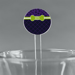 Pawprints & Bones 5.5" Round Plastic Stir Sticks - Clear (Personalized)